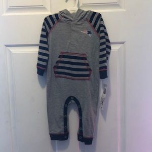 Patriots one piece suit 6/9 months